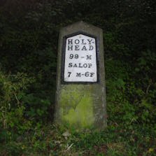 Title: A colour photograph of the milepost approximately 100 metres to the North West of Stone House on the A 5 Road
File Size: 12.39 KB
Dimensions: 223px x 223px