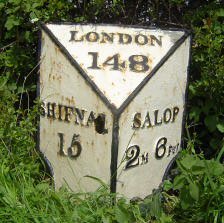 Title: A Colour Photograph of the Metal Milepost at NGR SJ 528 102 approximately 10 metres North West of Emstrey Cottages on the A5.
File Size: 19.45 KB
Dimensions: 224px x 223px