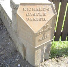 Title: A Colour Photograph of the Metal Milepost at NGR SO 510 731 at Hucksbarn on the East side of the A49 at Richards Castle.
File Size: 15.34 KB
Dimensions: 224px x 223px