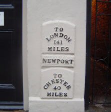 Title: A Colour Photograph of the Stone Milepost with Metal Plate at NGR SJ 744 193 affixed to the right had side of no 130, High Street.
File Size: 9.26 KB
Dimensions: 222px x 223px